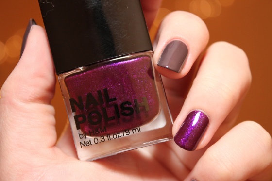 chanel 509 paradoxal h&m from warsaw with love purple violet taupe nail polish turbomagik