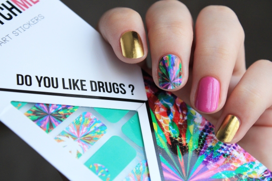 do you like drugs gold nail patch me swatch madison ave-hue essie 